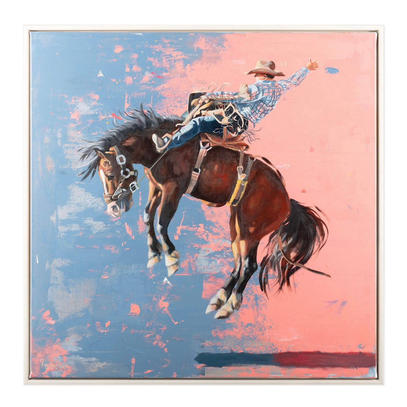 Bronc Rein - 80 x 80 cm