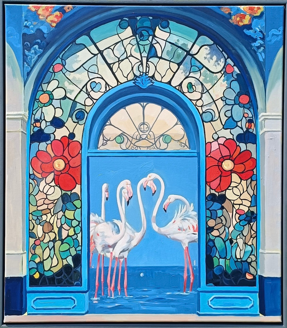 Flamingos - 80 x 70 cm - £2500