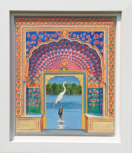 Egret and the lake - 60 x 50 cm - £2000