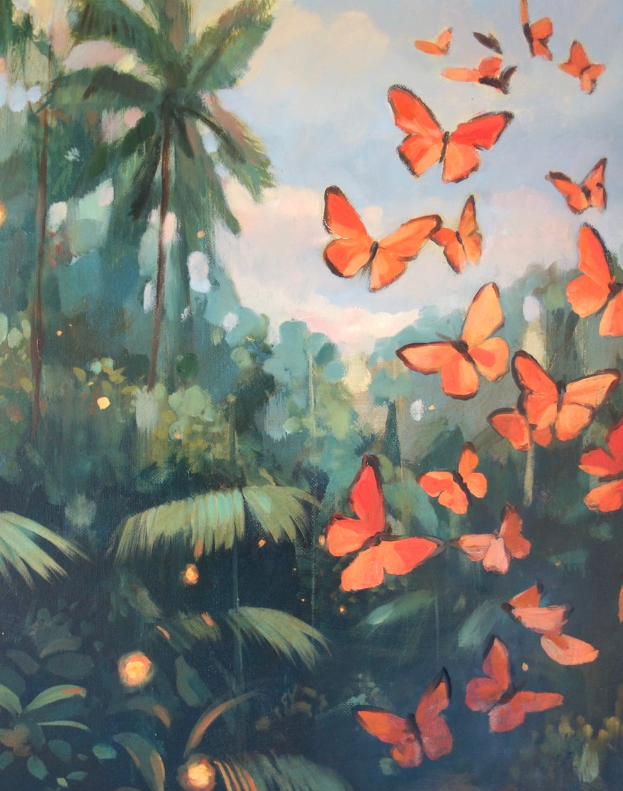 The Butterflies are Rising - Oil On Canvas - 70 x 50 cm - £2300