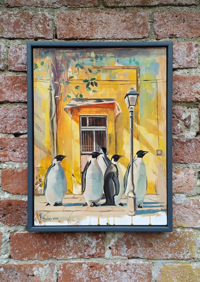 The Tourists - 40 x 30 cm - Oil On Board - £1,200