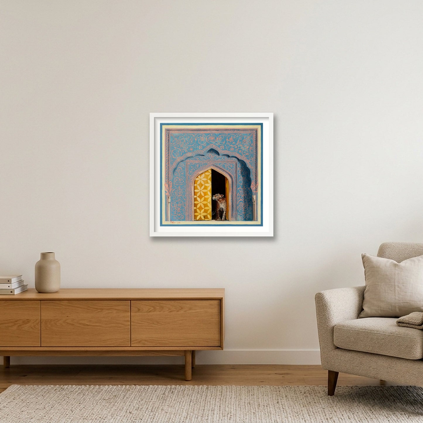 Behind Closed Doors - Print — 50×50cm, 20×20" White Frame