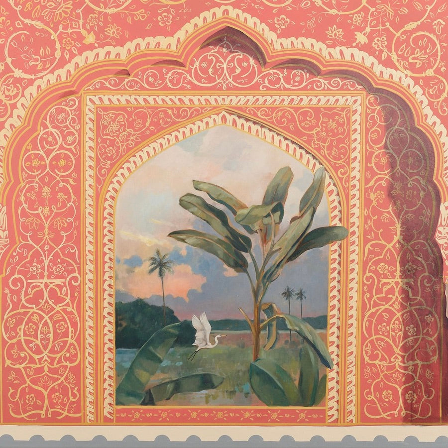 Original oil painting with egret by Pete Hawkins